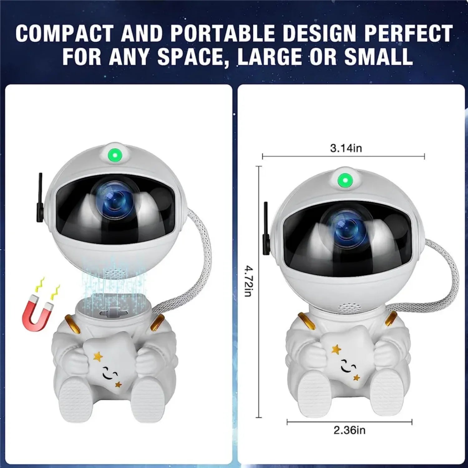 Astronaut Projection Light Ambiance Starry Galaxy Nightlight Bedside