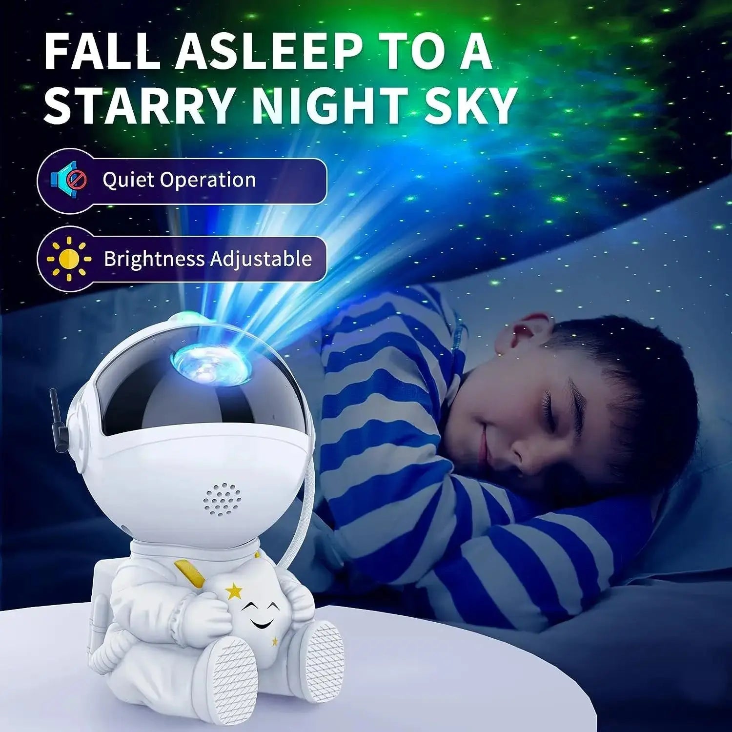 Astronaut Projection Light Ambiance Starry Galaxy Nightlight Bedside
