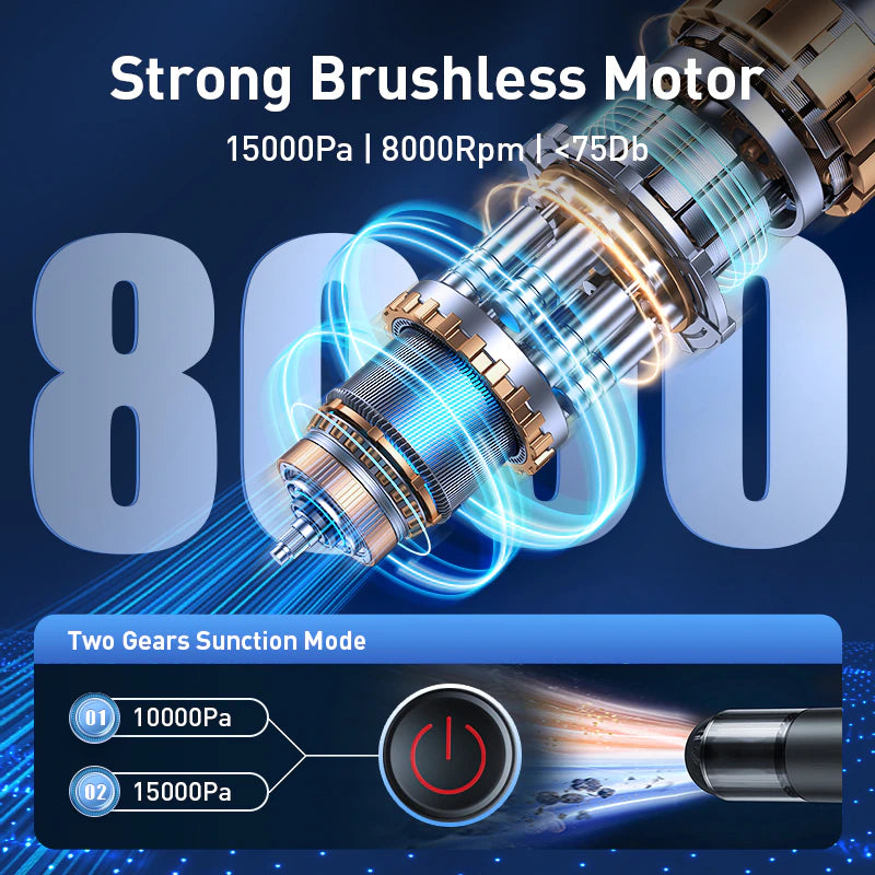 Wireless Portable Handheld 135W Strong Suction Car Handy Vacuum Cleaner