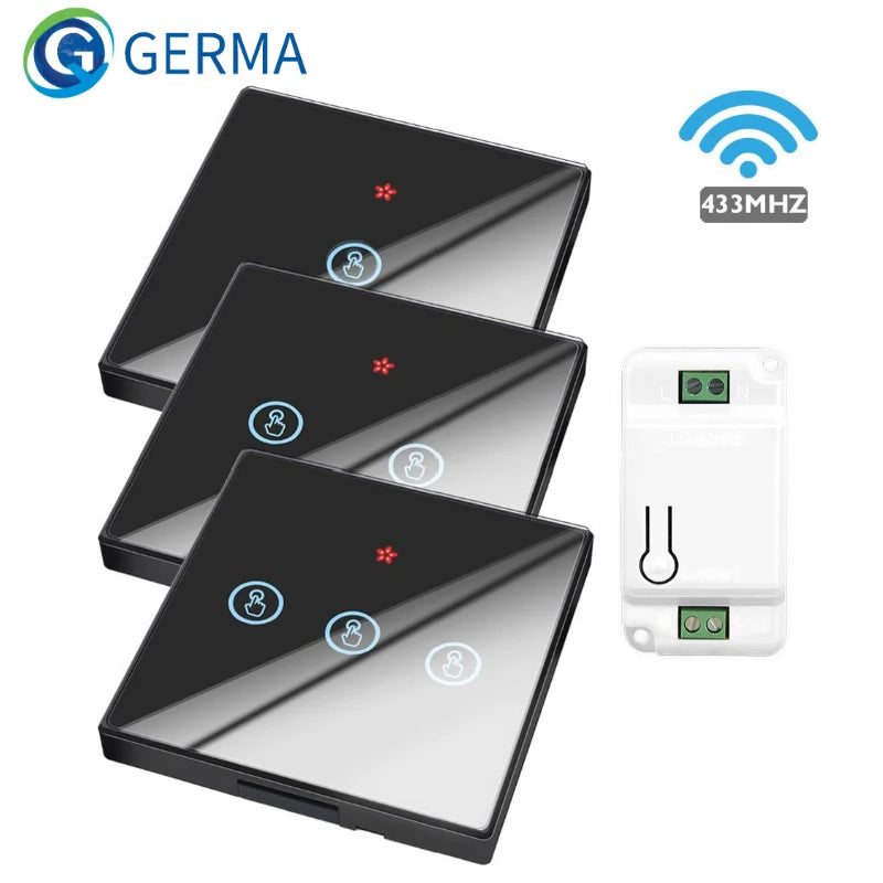 Smart Home Wireless Touch Switch Light Electrical 433Mhz Remote Control