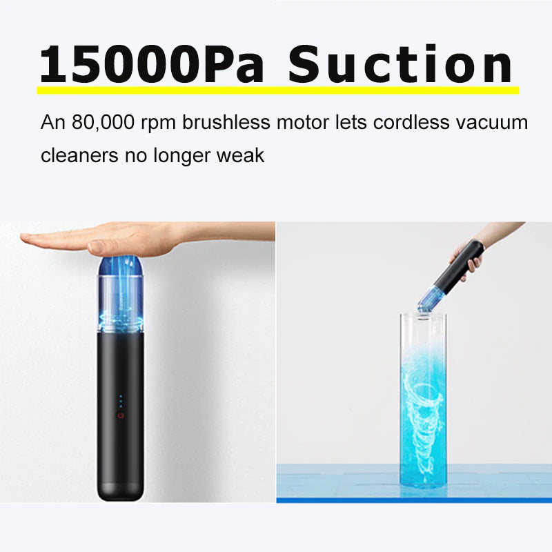 Wireless Portable Handheld 135W Strong Suction Car Handy Vacuum Cleaner