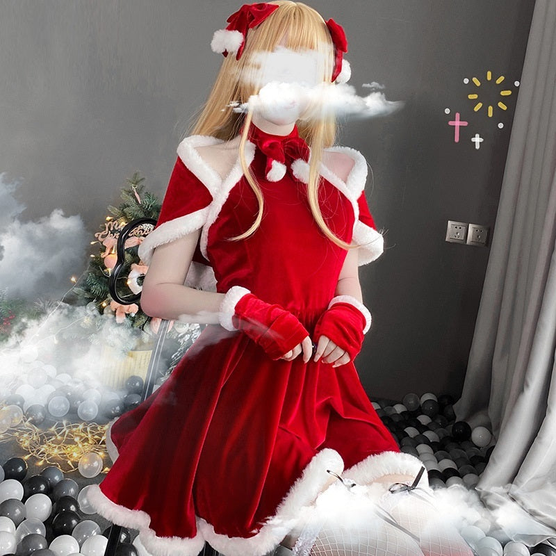 Christmas Women Dress Lady Santa Claus Cosplay Costume