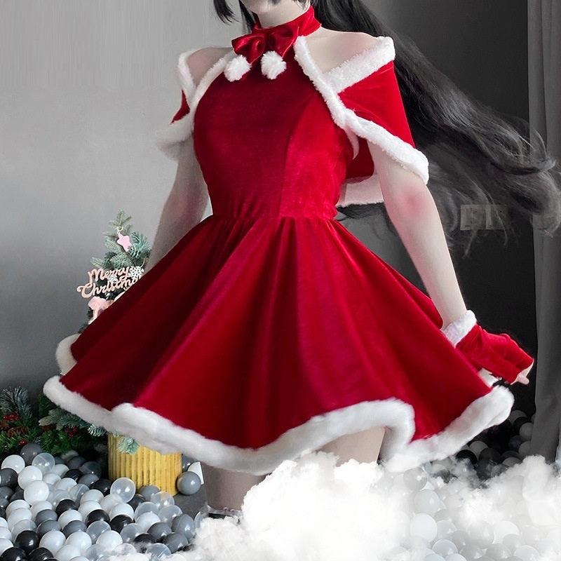 Christmas Women Dress Lady Santa Claus Cosplay Costume