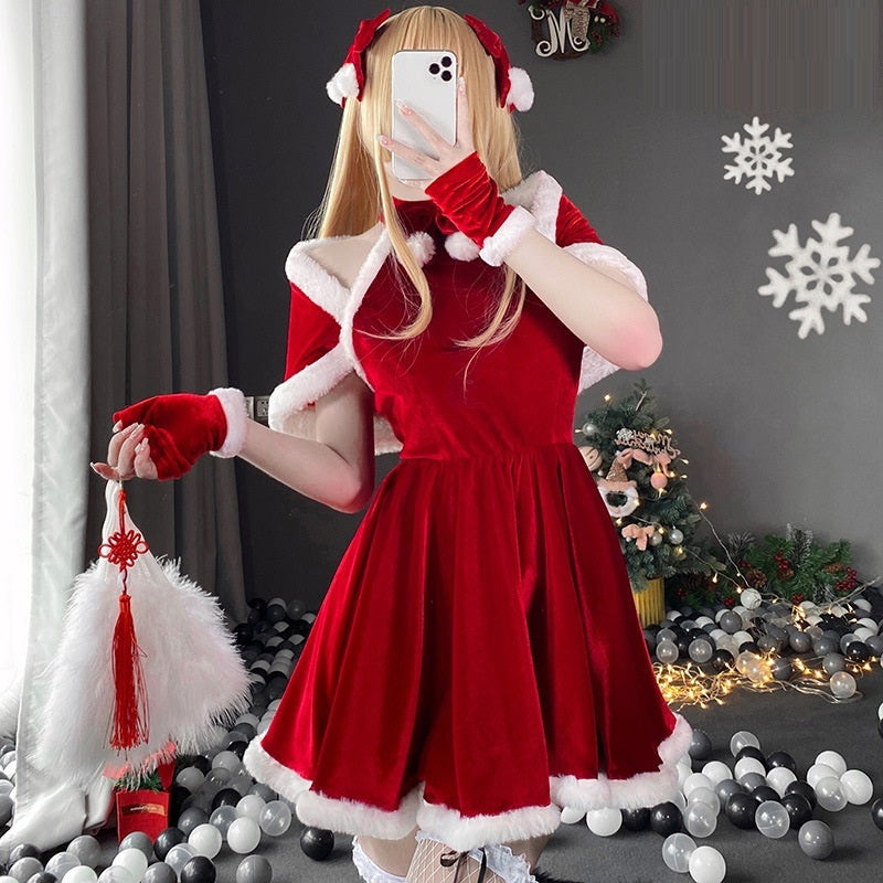 Christmas Women Dress Lady Santa Claus Cosplay Costume