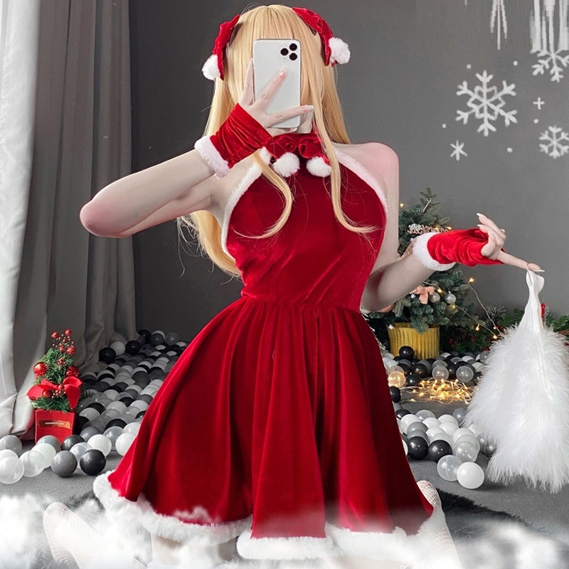 Christmas Women Dress Lady Santa Claus Cosplay Costume