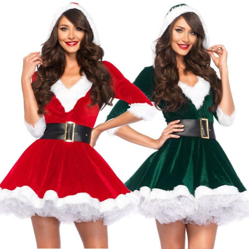 Women Christmas Dress Sexy Santa Claus