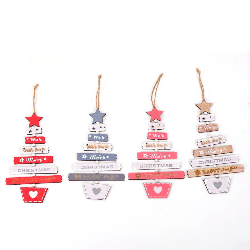 New Christmas Tree Wooden Christmas Ornaments