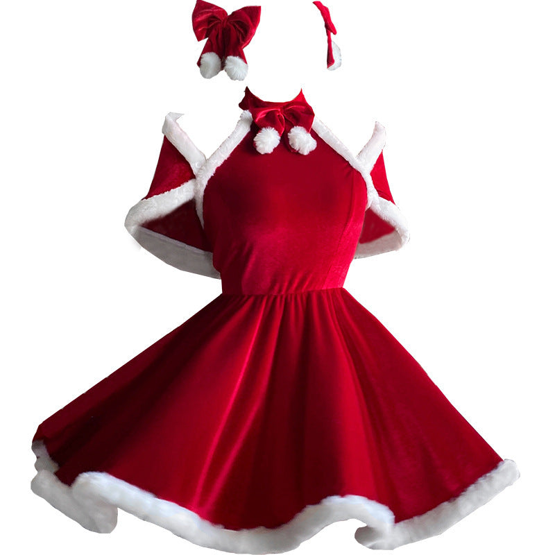 Christmas Women Dress Lady Santa Claus Cosplay Costume