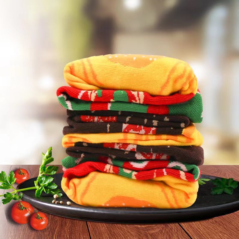 Christmas Creative Hamburger Socks Party Socks Gift