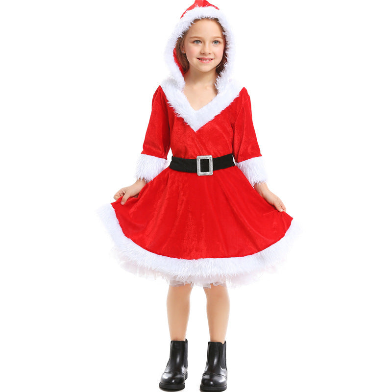 Christmas Girl Red Santa Claus Tulle Tutu Dress