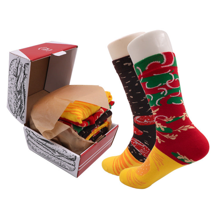 Christmas Creative Hamburger Socks Party Socks Gift