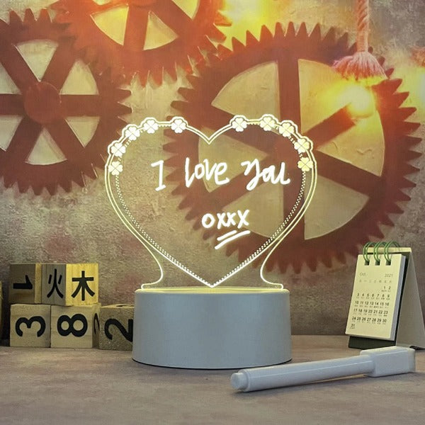 Creative Led Note Board Night Light USB Message Board with Pen Holiday Light Children Girlfriend Gift Decoration DIY Night Lamp