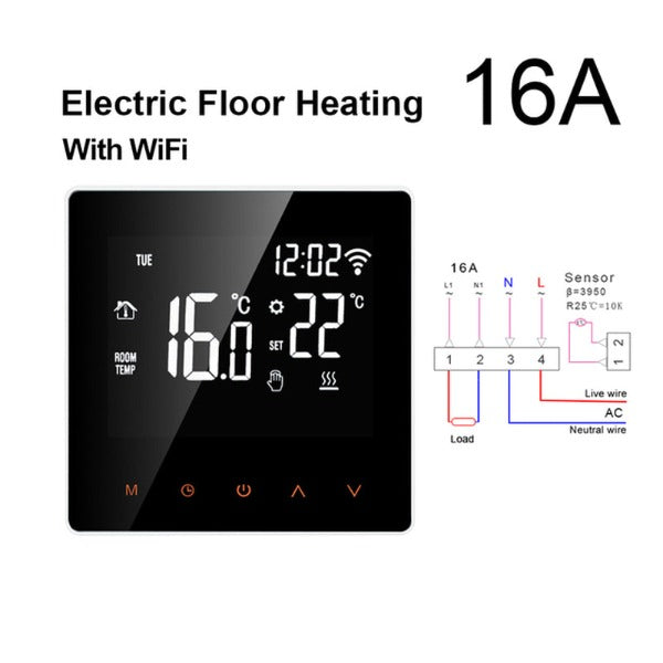 AVATTO Tuya Wifi Smart Thermostat, Electric Floor Heating Water/Gas Boiler Temperature Remote Controller for Google Home, Alexa