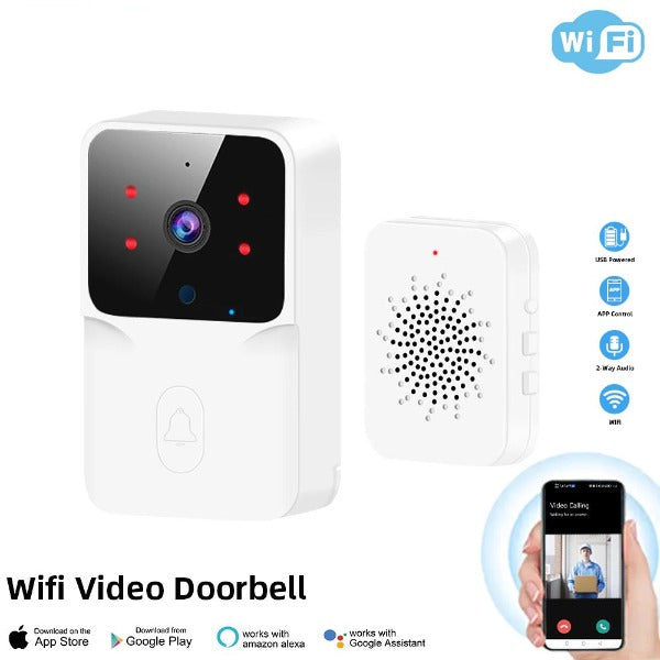 Tuya Wifi Video Doorbell Wireless HD Camera PIR Motion Detection IR Alarm Security Smart Home Door Bell Wifi Intercom for Home