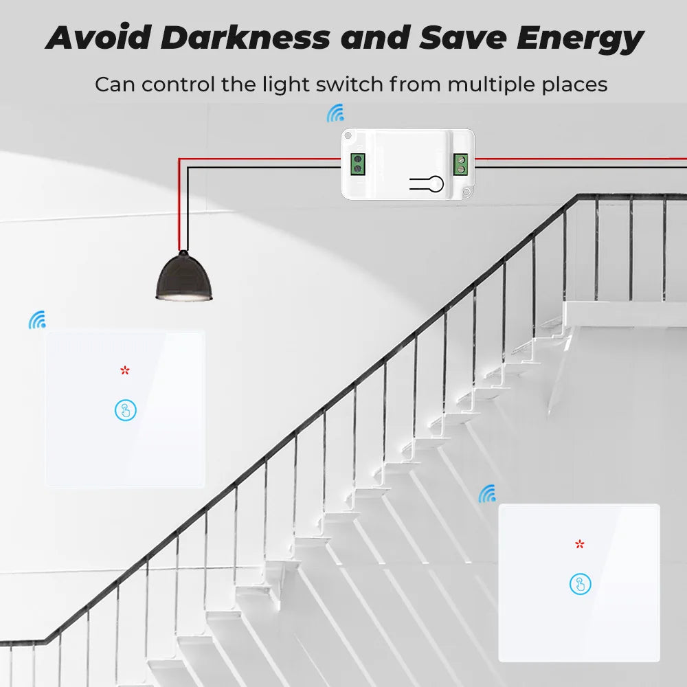 Smart Home Wireless Touch Switch Light Electrical 433Mhz Remote Control 