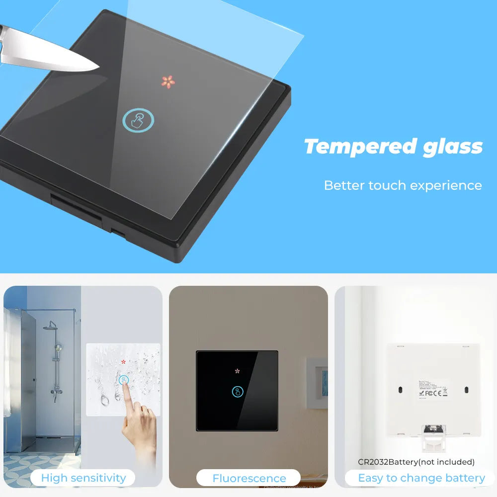 Smart Home Wireless Touch Switch Light Electrical 433Mhz Remote Control 