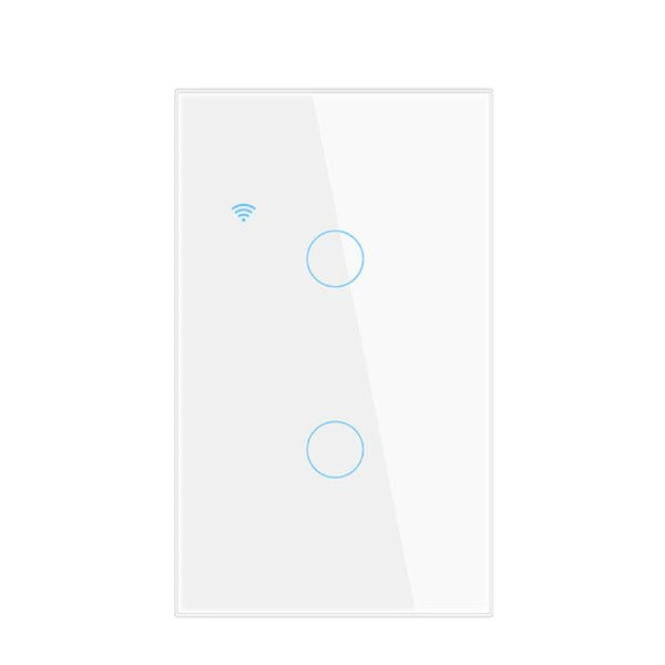 Tuya Wifi US Smart Light Switch Neutral Wire/No Neutral Wire Required 120 Type Wall Touch Switch Work with Alexa, Google Home