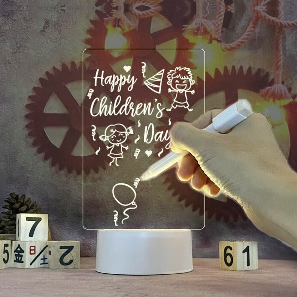 Creative Led Note Board Night Light USB Message Board with Pen Holiday Light Children Girlfriend Gift Decoration DIY Night Lamp