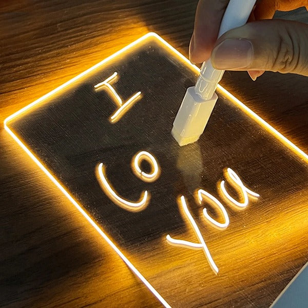 Creative Led Note Board Night Light USB Message Board with Pen Holiday Light Children Girlfriend Gift Decoration DIY Night Lamp